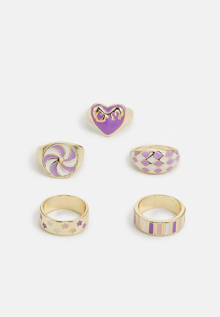 Fire & Glory ULILINA 5 PACK - Ring - Gold-coloured/multi-coloured 3 Fire & Glory ULILINA 5 PACK - Ring - Gold-coloured/multi-coloured