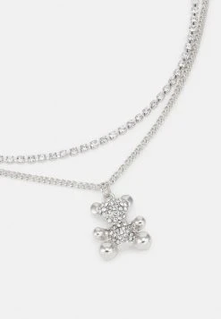 Fire & Glory TEDDI COMBI NECKLACE - Necklace - Silver-coloured -Fire&Glory shop 4077046eea4049ddb2562b458e23d5c0