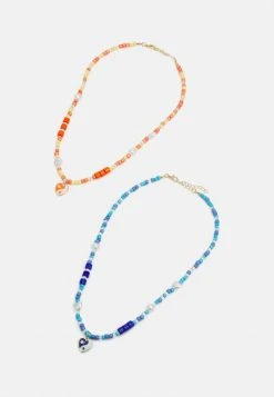 Fire & Glory TIANA BEST FRIEND NECKLACE 2 PACK - Necklace - Kentucky Blue/orange