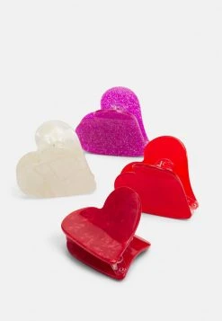 Fire & Glory HEART HAIRSHARK 4 PACK - Hair Styling Accessory - Red -Fire&Glory shop 9238ee3a60a54664866a02f21aea529a
