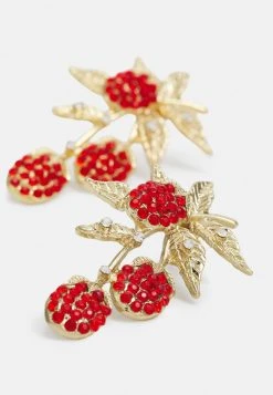 Fire & Glory EMMA EARRING - Earrings - Gold-coloured/red -Fire&Glory shop bb6d8017068f4cf69e9f313a653941c2