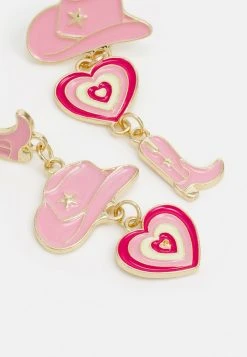 Fire & Glory FELICIA EARRINGS - Earrings - Prism Pink/gold-coloured -Fire&Glory shop cad6a83f2987434c9331800d9a37cf13