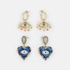 Fire & Glory FGNILLIA EARRINGS 2 PACK - Earrings - Gold-coloured/multi -Fire&Glory shop e448686388084dfeb21eb26709f74bef